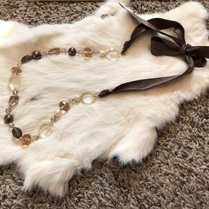 Beaded Tie Necklace
